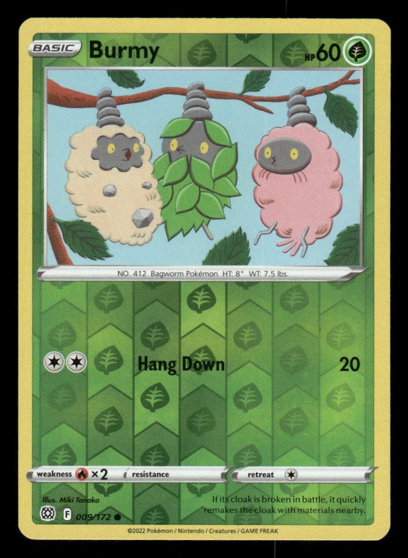 Burmy 009/172 Common Brilliant Stars Pokemon Reverse Holo NM/M