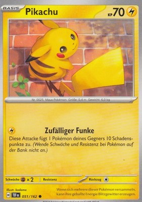 Pikachu 051/162 Gewalten der Zeit Pokemon Karte Deutsch