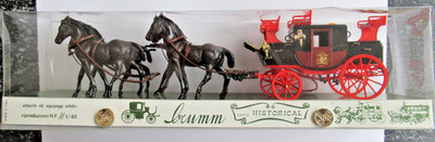 Modellautos 1:43 Brumm Historical Kutsche Vierspänner