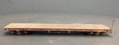 On2 34  Flat Car EMCo #9 w/Working Brakes, Brass Trucks O3498