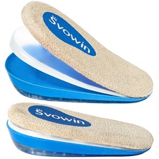 3 Layers Adjustable Orthopedic Heel Wedge Lift for Leg Length Large, Beige