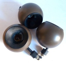 3 STAFF KUGELSTRAHLER 7726 SPOTS BRONZE BRAUN FÜR STROMSCHIENE 70ER JAHRE