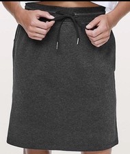 LULULEMON START ANEW SKIRT HEATHERED BLK LW8A69S SIZE 8 W/GIFT BAG NWT $58