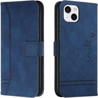HandyhüLle Klappbar Leder Wallet Flip Case Blau Mit Kartenfach FüR Iphone 13 14