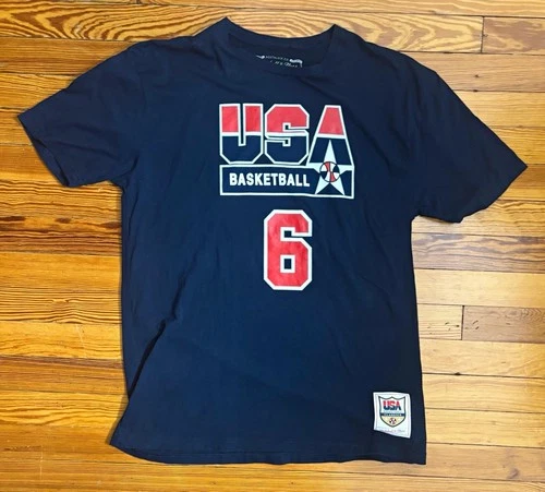 Mitchell & Ness USA Basketball Patrick Ewing #6 Navy T-Shirt, Size XL - product listing photo