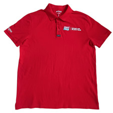 Musto Red Polo Shirt Mens Large Clipper Round The Island Race Sailing Cotton