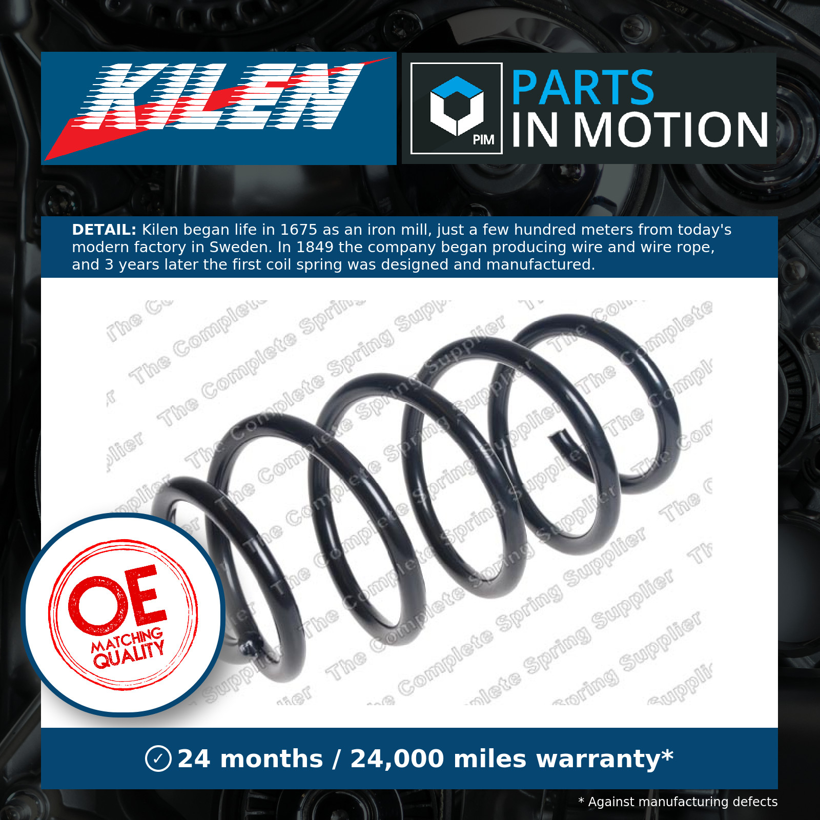 Coil Spring Front 14955 Kilen Suspension 546302P320 546302P640 546302P630 New