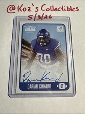 2021 Darian Kinnard Onyx Vintage Auto Autograph /400 Kentucky Wildcats Eagles