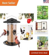 Luxury Metal Bird Feeder for Cardinals - Weatherproof Hanging Design with 10 ...