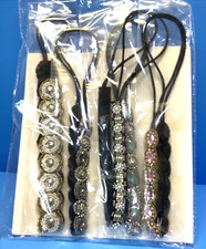 Set of 5 Women's Multicolor Headbands Beaded Rhinestone Accents