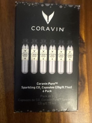 Coravin Pure Co2 Capsules for Sparkling Water 6 Pack