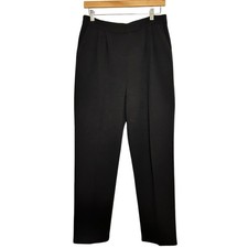 St. John Basics Santana Knit Black Pull On Pants Wool Blend Size 6 Trousers