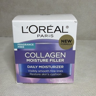 L'Oreal Paris Collagen Moisture Filler. Fragrance Free 1.7 OZ NEW