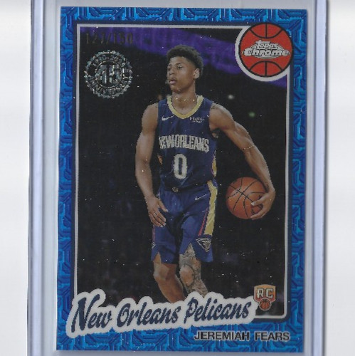 Jeremiah Fears 2025-26 Topps Chrome Blue Mojo Refractor RC /150 #TC-JF MM01