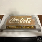 Vintage Coca-Cola Cast Iron Park Bench Sign 12 Pounds Embossed Beverage Advert