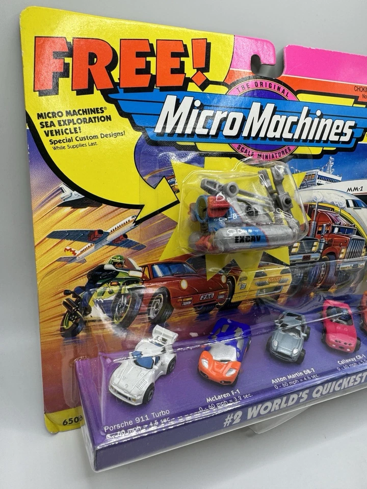 Винтажный Micro Machines #2 Worlds Quickest 1995 Galoob Aston Martin McLaren бонус новый из старых запасов - Изображение 3 из 4