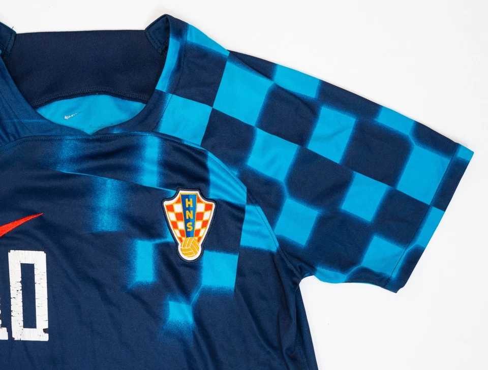 Nike Croatia Soccer Jersey Shirt Mens Medium Blue HNS #10 Luka Modric Futbol - Image 2 of 4