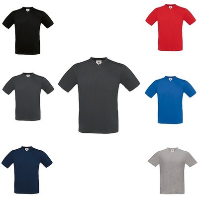 B&C T-Shirt Exact V-Neck Herren T-Shirt V-Ausschnitt