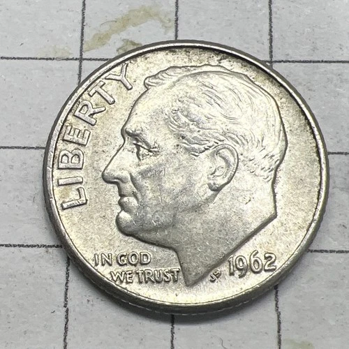 1962  D GOOD / GREAT CONDITION     Roosevelt Dime - 90% Silver - Free Shipping