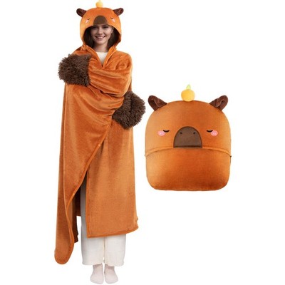 Ultimate Softness Capybara Wearable Blanket Hoodie   Expertly Designed for Am...