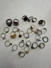 Vintage & Modern Costume Jewelry Rings Set Of 28