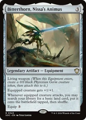 1x Bitterthorn, Nissa's Animus MTG - Commander: Secrets of Strixhaven - NM-Mint