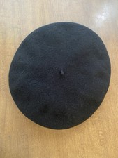 AiTACHi French Beret 100 Wool Pure Laine, Medium, Vintage, Lines, Preowned