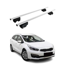Dachträger Gepäckträger für Kia Cee'D JD 2012-2018 Grundträger ABE Silber 2x