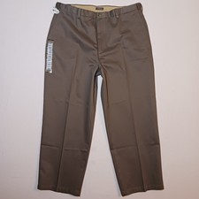 Croft & Barrow The Total Khaki 42X32 Smoke Gray Flex Waist Flat Front Relaxed