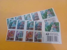 Christmas Snow Globes Forever Stamps booklet of 20 Lot of 2 Booklets 40 Stamps