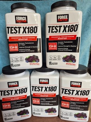 Testosterone Test X180 Male Booster KSM-66   60 Chews Force Factor Made In USA