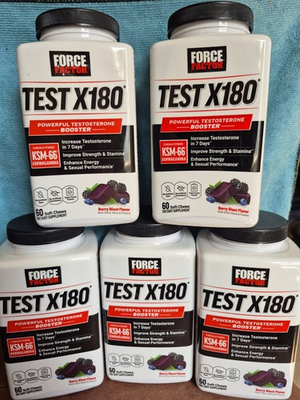 #ad Testosterone Test X180 Male Booster KSM 66 – 60 Chews Force Factor Made In USA $35.00