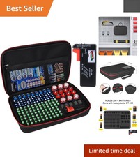 Waterproof Battery Organizer Box with Tester - Secure Storage for 200 Batteries