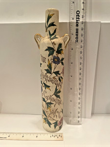 Antique Ricksecker Cologne, NY - Porcelain Perfume Bottle with Floral Design