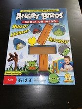 Mattel Games Angry Birds Knock on Wood W2793 Board Game Used Complete Excellent