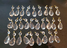 Lot Of 28 Crystal Prisms Chandelier Top Bead J