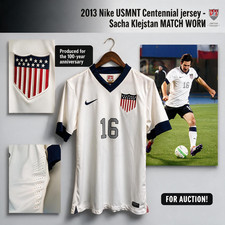 2013 Nike USA Centennial Soccer Jersey - Sacha Kljestan MATCH WORN