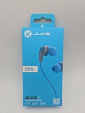 JLab JBuds 2 Signature Earbuds - Marine Blue - Includes 3 Sets Gel Ear Tips