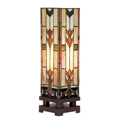 5LL-6353 Tiffany-Lampe-Stehlampe-Stehlampe-Schreibtischlampe Clayre & Eef / Lumi