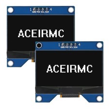 2 PCS 1.54 Inch OLED Module 128x64 SSD1309 IIC I2C Display Board White