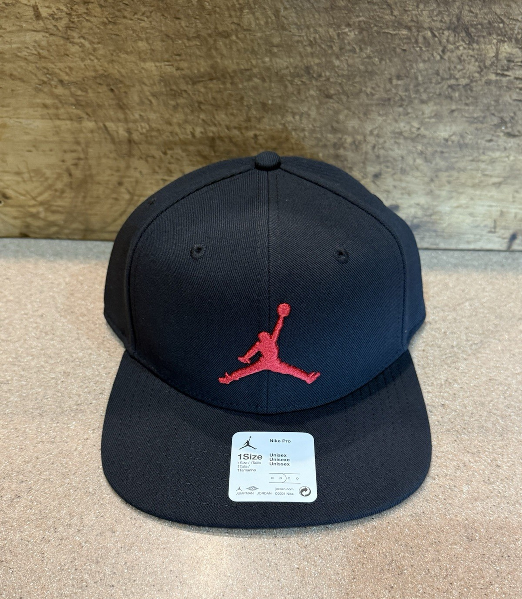Nike Air Jordan Pro Jumpman Men's Hat Cap Infrared Black AR2118