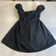 Wild Fable Women's Mini Dress Size Medium Black Puff Sleeve Pullover