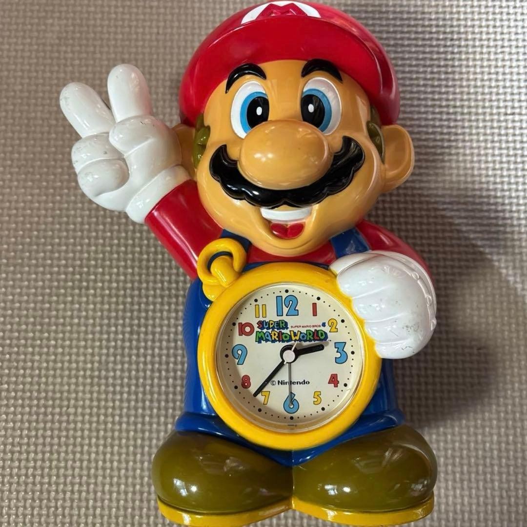 Super Mario World Talking Alarm Clock 23cm Used Tested Japan 1990s