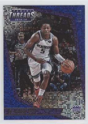 2018-19 Panini Threads Blue Dazzle 5/25 De'Aaron Fox #41 un2