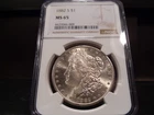 1882-S MS65 Morgan Silver Dollar NGC Certified Gem - White/Faint Gold Hue