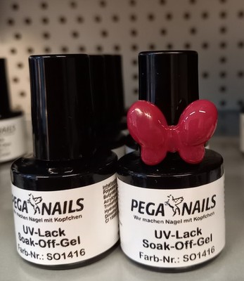 Soak Off Gel  2 x 8ml Nagel Gellack  Rot Pink + Base Coat UV Lack im Set SO 1416