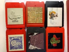 *** 6 CHICAGO 8 TRACK TAPE LOT NICE TAPES PLAY WELL NEWER SPLICE/PADS ***