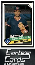 Denny Gonzalez 1989 CMC Colorado Springs Sky Sox #14  Cleveland Indians