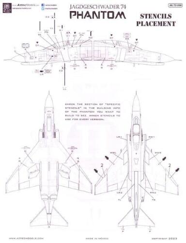 Aztec Decals 1/72 F-4 PHANTOM II Jagdgeschwader 74 "Phantom Phlyout" - Picture 8 of 8