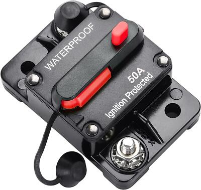50Amp Circuit Breaker for Marine Trolling Motors Boat ATV Manual